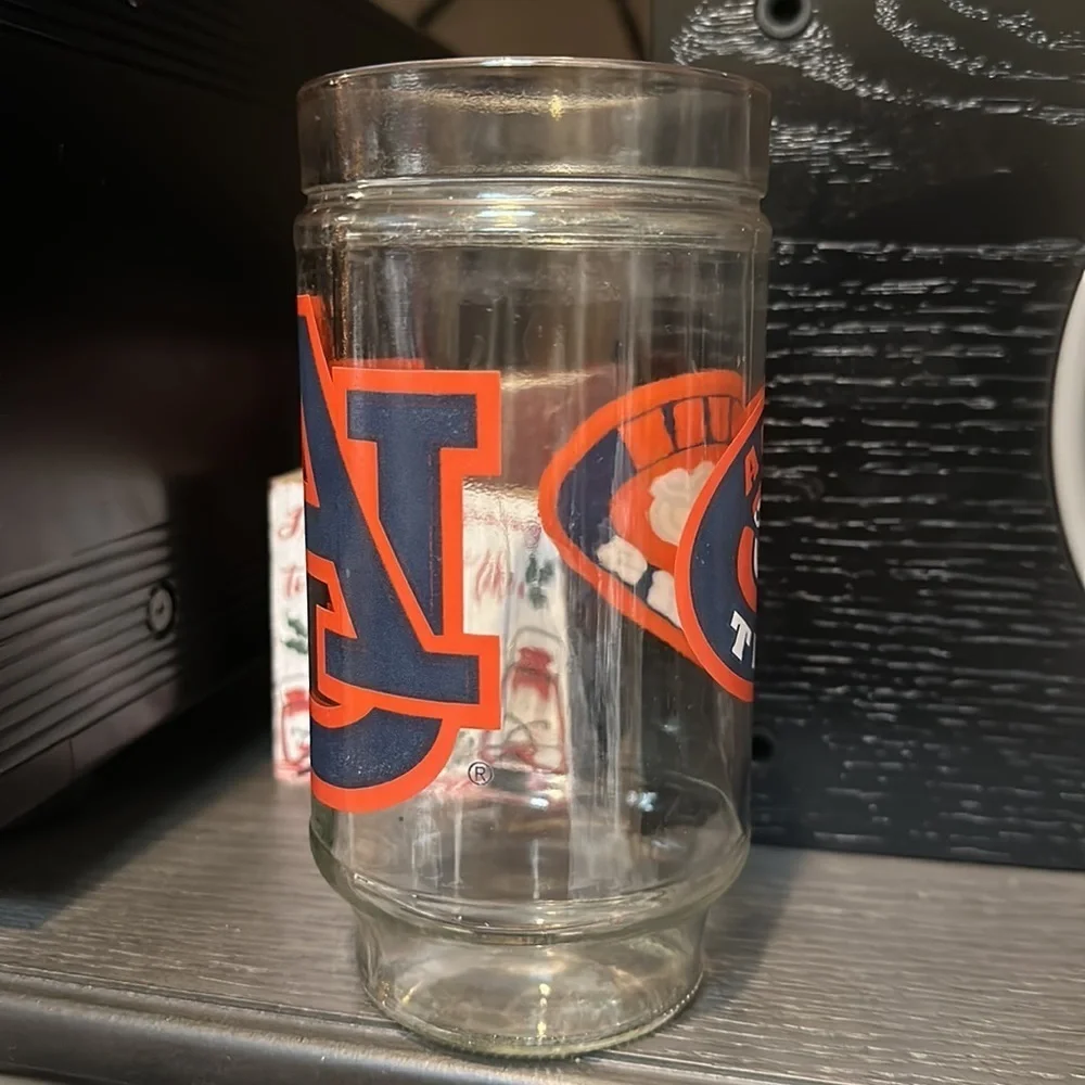 Auburn Tigers University College vintage glass cup